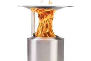 COOLREX Heat Deflector for Solo Stove Mesa XL, (HxDia) 6.5 x 10.5 in, Captures and redirects Warmth,Accessory for Mesa Fire Pit,Stainless Steel Detachable Legs, 0.9lbs