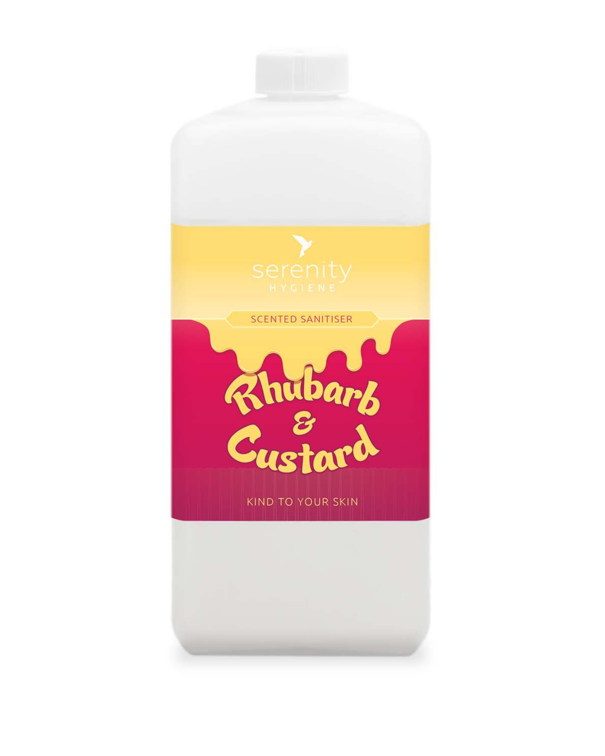 Hand Cleansing Sanitiser Foam, No Alcohol Foaming Hand Sanitizer Dispenser - Rhubarb & Custard - 1 Litre Refill