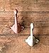 Set of 2 Distressed finished painted Pewter Flamingo Shaped Hooks - Pink and White