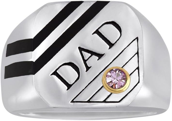 dad birthstone ring