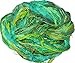Sari Silk 100g Ribbon Yarn Green - recycled Sari Silk Ribbon Yarn