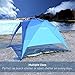 EasyGo Shelter XL - Instant Beach Umbrella Tent Pop Up Canopy Sun Sport Shelter with PVC Floor - 8 Foot X 8 Foot XL Size.