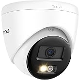 ANNKE 5MP PoE Security Camera with Red &amp; Blue Strobe Flash Light Alarm | 123&deg; Wide Angle, 3K Turret IP Cam Outdoor Indoor, 2-Way Audio, Color Night Vision, AI Human Detection, 24/7 Recording, IP67