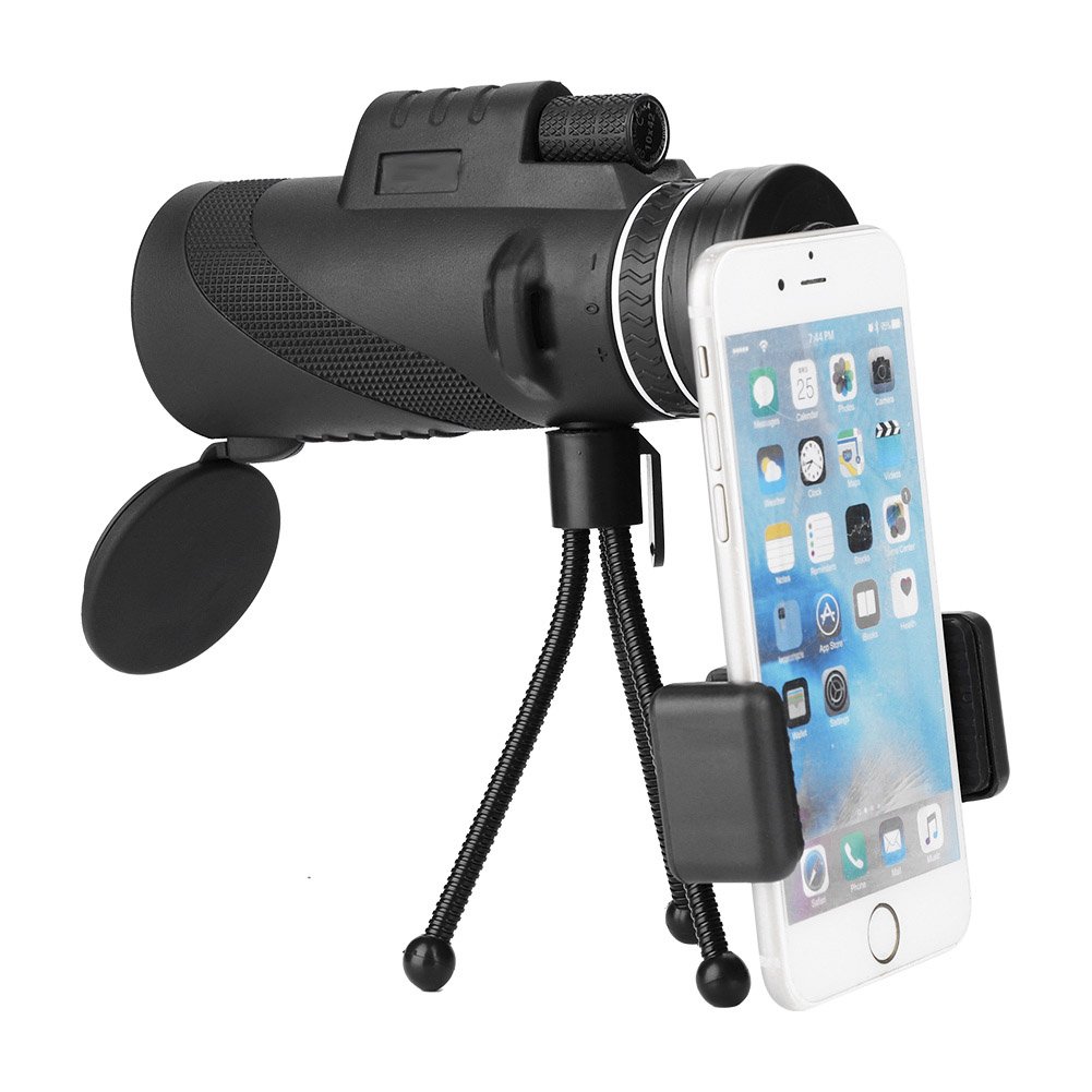VBESTLIFE 40 x 60 Monocular Telescope, 8x Zooming Optics Lens HD smartphone Telescope, Portable BAK4 Prism Monoculars with Hand Strap, Waterproof Spotting Scope for Birdwatching, Traveling
