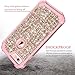 Hekodonk Compatible iPhone 6s Case, iPhone 6 Case, 3D Luxury Sparkle Glitter Shiny Heavy Duty Shockproof Full-Body Protective High Impact Hybrid Cover for Apple iPhone 6 /6s - Bling Rose Gold