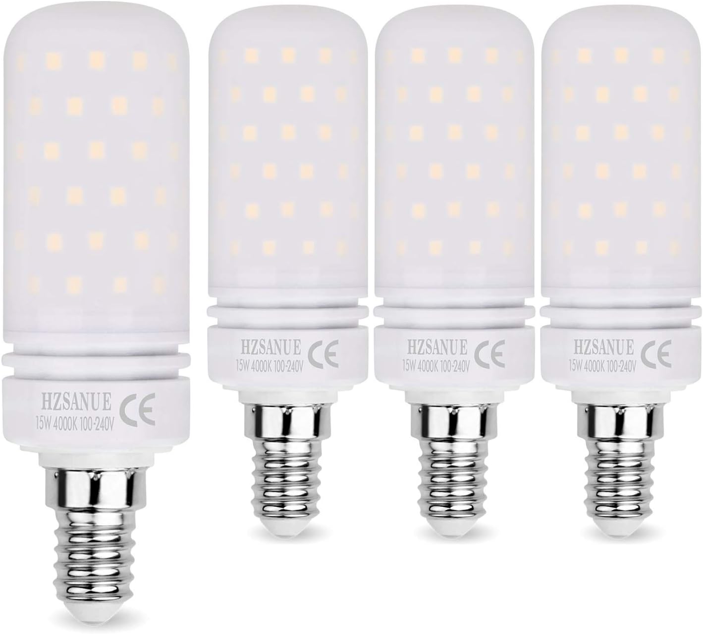 HZSANUE LED Light Bulbs 15W, 120W Incandescent Bulbs Equivalent, 1500Lm, 4000K Natural White