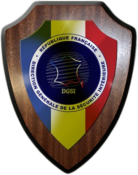 Amazon Com Alfashirt Dgsi Direction Generale De La Securite Interieure French Domestic Intelligence France Crest Badge Escutcheon Wall Sign Home Kitchen