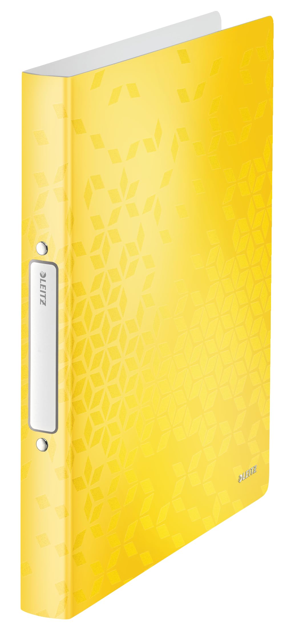 Leitz 2 Ring Binder, Holds up to 190 Sheets, Wow Range, 25 mm Spine, 42570016 - A4, Yellow