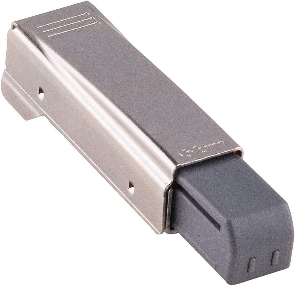 Blum BLUMOTION Soft Closing Mechanism for Straight-Arm Clip Top and Clip Hinges 973A0500.01 (12), Nickel-plated Steel and Gray Nylon