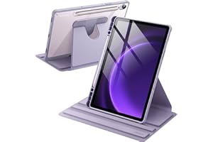 JETech Rotating Case for Samsung Galaxy Tab S10 Lite / S10 FE / S9 FE 10.9-Inch / S9 11-Inch with S Pen Holder, 360 Degree Ro