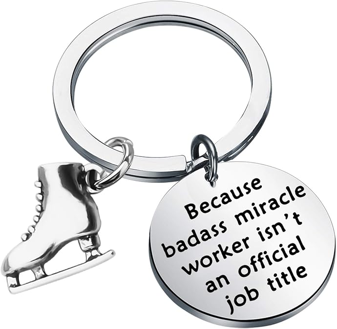 bobauna Skating Gift Figure Skating Keychain Ice Skating