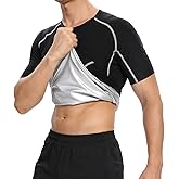 QBK Big and Tall Men's Sauna Sweat Suit Compression Heat Trapping Shirt for Gym Exercise Slimmer Shapewear Sweat Vest