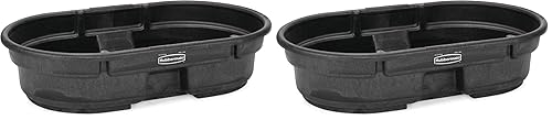 Rubbermaid Commercial Products Stock Tank, 50-Gallons, Structural Foam, Heavy Duty Container, for Livestock/Animal/Cattle Feed & Water, Outdoor Homemade Pool/Hot Tub/Bathtub, & Pet Cleaning/Dog Wash