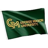 Desert Cactus George Mason University GMU Flag - 3 x 5 Feet Patriots Banner, Indoor/Outdoor Durable Fabric, 100% Polyester Design (Green)