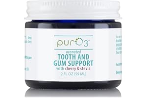 PUR O3 PurO3 Ozone Teeth and Gum Support (Cherry/Stevia) Ozonated Olive Oil Oral Care and Complete Oral Health, Gum and Tooth Essential Oil for Advanced Dental Health and Fresh Breath