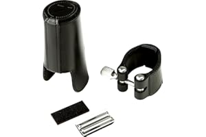 Vandoren LC21L Leather Ligature and Leather Cap for Bb Clarinet with 3 Interchangeable Pressure Plates