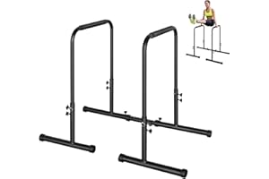 Ucootifly Adjustable Dip Stand Station Portable Functional Dip Bar Exercise Parallel Bars Workout Equipment for Tricep Dips, 