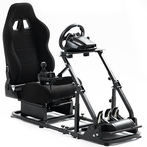 SUPLLUEER FLIGHT RACING Simulation Cockpit Mit Schwarzem Sitz Für