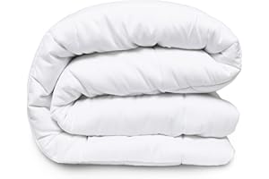 Danjor Linens Duvet Insert King - Lightweight Down Comforter for King Size Bed - Cooling, Microfiber, Down Alternative Fill - Machine Washable, White﻿