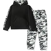 KIDLAGA Toddler Boy Clothes Long Sleeve Hoodie Sweatsuits Tops and Pants Boys Fall Winter Color Block Outfits Set 5-12 Years
