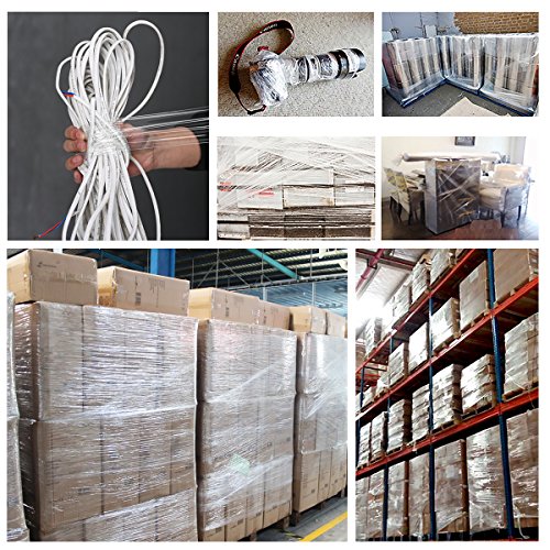 Industrial Strength Stretch Wrap Film with Handle for Pallet Wrap Moving Supplies Binding Wrap & Shrink Skid Wrap Film(4.3 inch x 492 feet) - Thumbnail 6