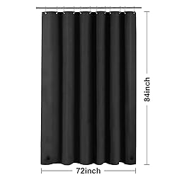 Barossa Design Extra Long Black Shower Curtain