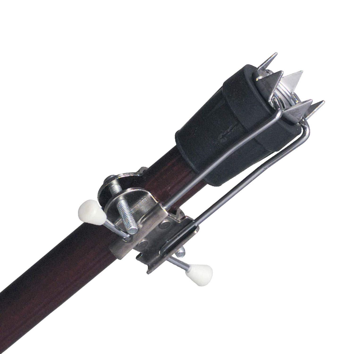 Retractable Ice Grip Attachment for Canes and Crutches, Great for The Winter, 5 Prongs, Silver