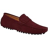 JIONS Mens Driving Penny Loafers Suede Moccasins Slip On Casual Dress Boat Shoes