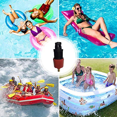 PeSandy Inflatable SUP Pump Adaptor Air Pump Converter, Multifunction Air Valve Converter with 4 Standard Conventional Air Valve Nozzles for Inflatable Boat, Stand Up Paddle Board, Inflatable Bed,Etc