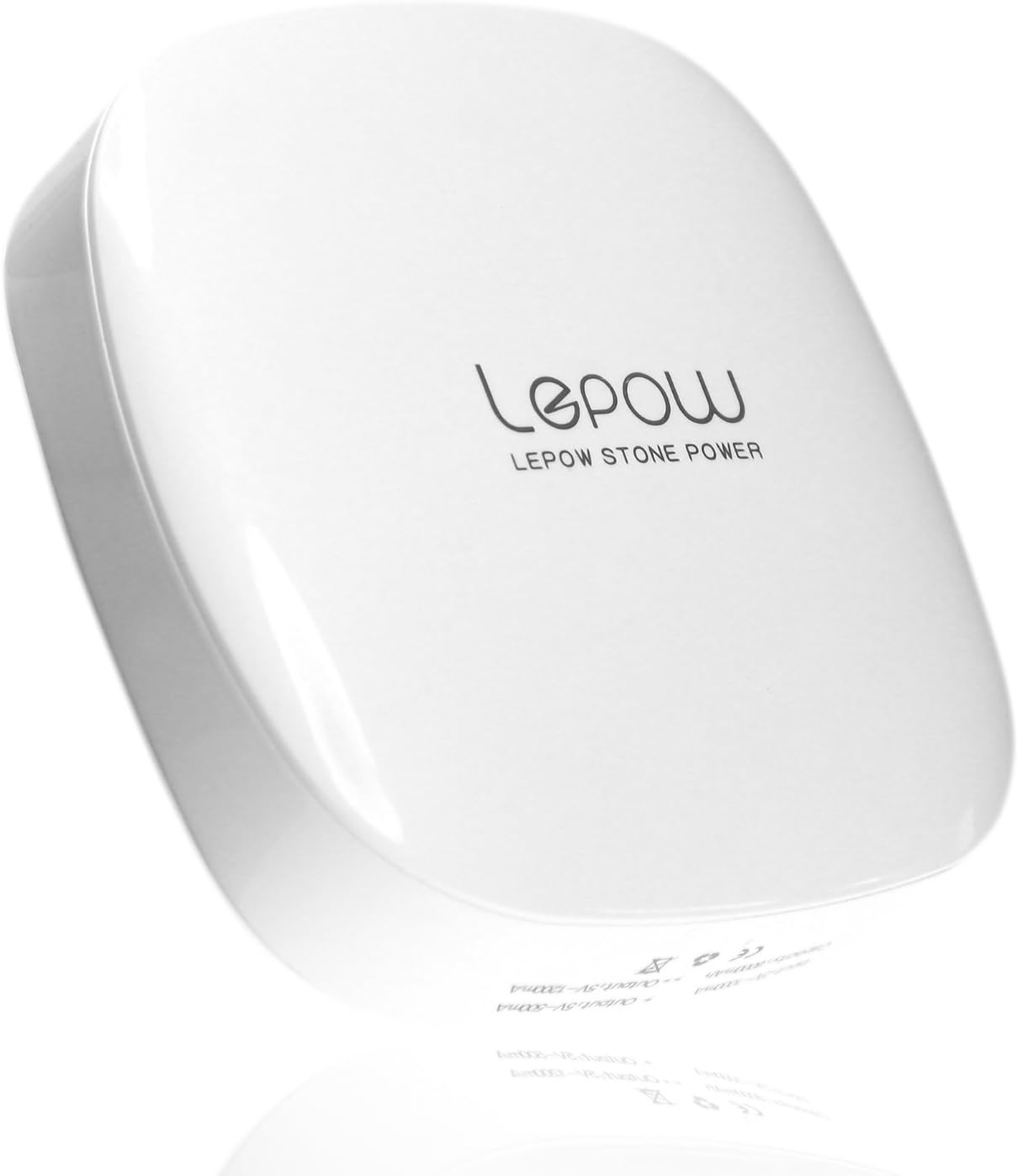 Lepow Moonstone Series 3000mah Portable Battery Pack & Travel Charger with Fast Charge and Compatible with Apple iPhone 6 Plus, 6, 5, iPads, Samsung S6, S5 and Other USB Charged Devices (White)
