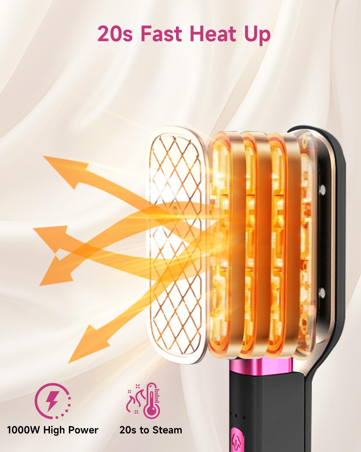 3-in-1 Travel Press Iron Steamer for Clothes, 1000W, 20s Fast Heat Up, 180° Rotating, Portable Handheld Clamp & Vertical Steamer, 65ml Tank, Gray