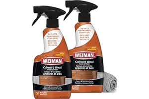 Weiman Cabinet & Wood Clean & Shine Clean and Protect Spray - For Wood Cabinets, Furniture, Tables, Baseboards, Armoires, Tri