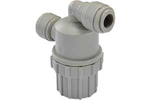 NEO-PURE NeoFit's Acetal Gray Filter Strainer features push-in connections stainless steel filter screen, designed to protect pumps and filters from debris (1/4" x 1/4" Push-in 100 mesh (150 micron))