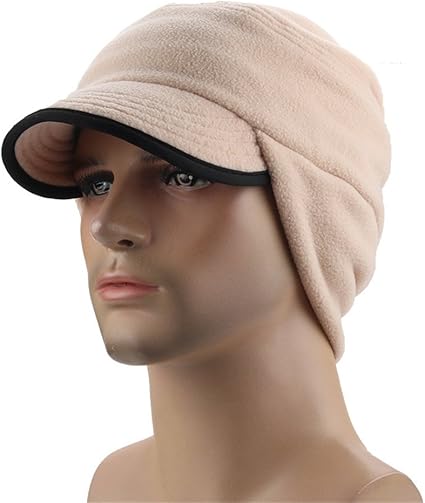 earflap hat with brim