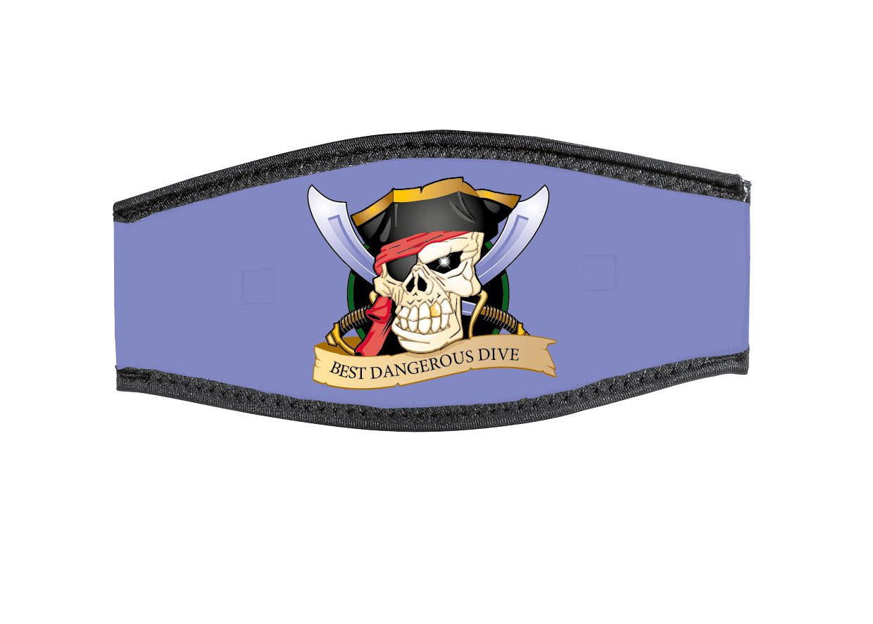 Best divers Neoprene Mask Strap, Double Velcro, 3 Pirates