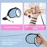 ANCOOLE Retractable Dog Lead 5M 16FT Extendable Nylon Tape Anti-Slip Handle view 4