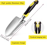 Showvigor Garden Tool Set 3 Piece Aluminum Kit Rake Shovel Trowel Yellow view 2