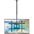 Sylvox Ceiling TV Mount, Adjustable TV Mount for 32-65 inch TVs, Universal Bracket for Flat Ceilings, Holds up to 77 lbs, Max VESA 600x400mm, Heavy-Duty, Easy Installation, Stable & Secure