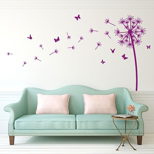 Vinilo De Pared Diseno De Flor De Diente De Leon Decorativos