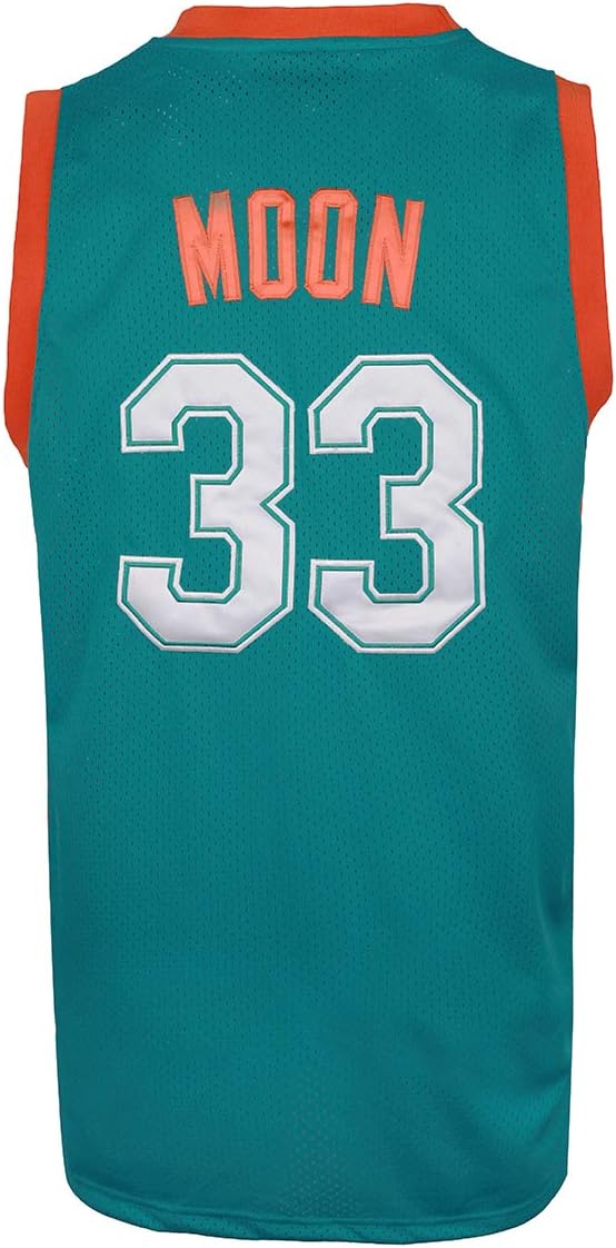 RAVVIN Moon 33 Flint Tropics Mens Basketball Jersey, Throwback Athletic Apparel Clothing,Stictched Letters Numbers