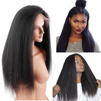 Amazon Com 13x6 Lace Front Wigs Mongolian Afro Kinky Straight