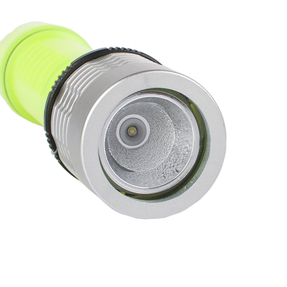 Three trees Underwater Diving Flashlight，3W 110 Lumens Waterproof LED Light，Slide Switch Safety Waterroof Underwater Buckle Flashlight，For Scuba Diving Outdoor Under Water Sports