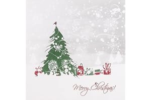 Zelten 2-Ply 20 Count Colored Paper Napkins Shabby Chic Napkins for Christmas Dinner Tea Party Decoration D (Christmas Wreath