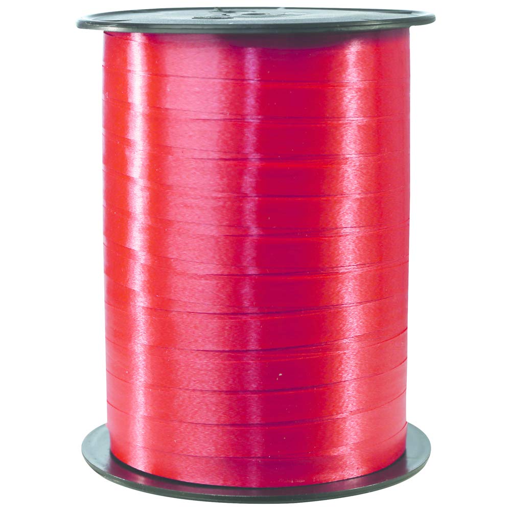Clairefontaine 601706C - One Roll of Smooth Ribbon - Dimensions: 500m x 0,7 cm - Colour: Red - Decorative gift ribbon - DIY - Gift wrapping accessories