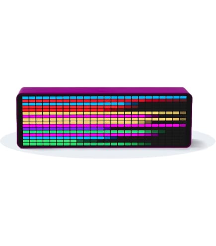 Music Rhythm Light With Clock LED Music Spectrum Display 384 RGB LEDs ...