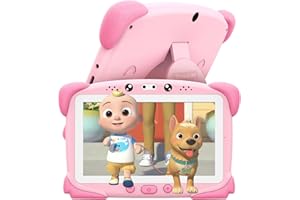 TRAYOO Kids Tablet 7IN Toddler Tablet for Kids, 32GB Tablet for Kids Toddler with Shockproof Case, Bluetooth, WiFi, Google, Netflix, YouTube, Parental Control, Kids App Pre-Installed (Rose)