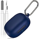 LDSXAY Compatible with Shokz New OpenFit 2 Case Cover, Soft Silicone Shockproof Protective Skin Case for Shokz OpenFit 2 Open-Ear Wireless Earbuds with Cleaner Kit & Carabiner (Midnight Blue)