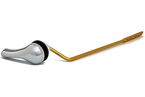 Qualihome Universal Toilet Tank Flush Lever, Chrome Finish Handle with Metal Nut, Fits Most Toilets (Side Mount)