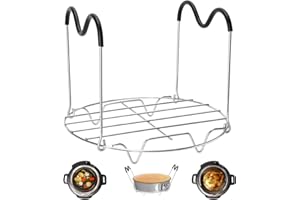 CREATEY Steamer Rack Trivet with Handles Compatible with Instant Pot Accessories 6 Qt 8 Quart, Pressure Cooker Trivet Wire Steam Rack, Great for Lifting out Whatever Delicious Meats & Veggies You Cook