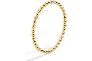 Me&Hz Gold Stackable Rings Thin Band Rings Dainty Gold Rings for Women Trendy Beaded Twist Hammered CZ Stacking Rings 14K Gold Plated Rings for Teen Girls Midi Knuckle Pinky Finger Jewerly